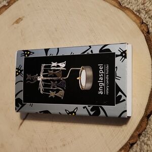 Anglaspel Cat Design Rotary Candle Holder NEW